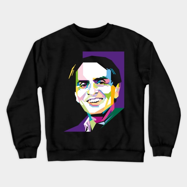 Carl Sagan Crewneck Sweatshirt by difrats